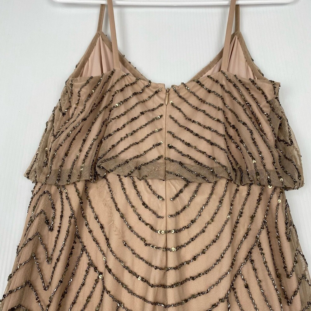 Adrianna Papell Women's size 6 Casual Sequin Mesh Mini Dress.Party - Picture 12 of 16